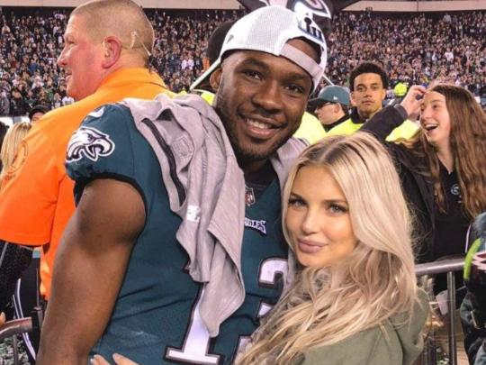 Nelson Agholor with her girlfriend, Viviana Volpicelli