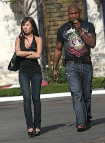 Rampage Jackson with his ex-wife, Yuki Jackson