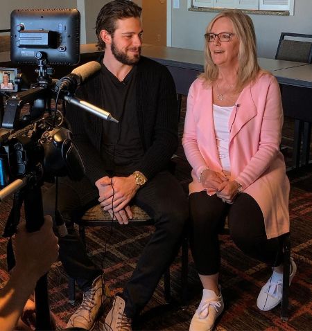 Tyler Seguin with his mother