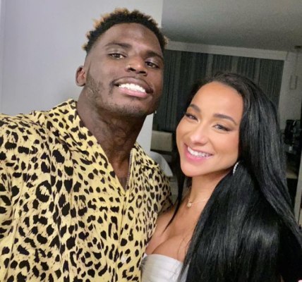 Tyreek Hill with his girlfriend, Keeta Vaccaro