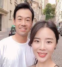 Kevin Na with his wife Paulette Bavetta