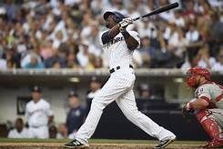 Jabari Blash posing for the photo while playing baseball