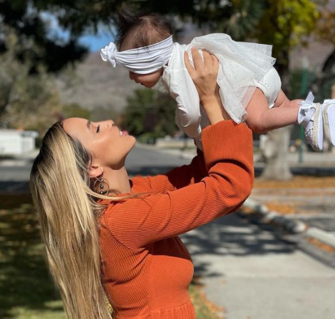 Jovi Nicole Engbino with her baby 