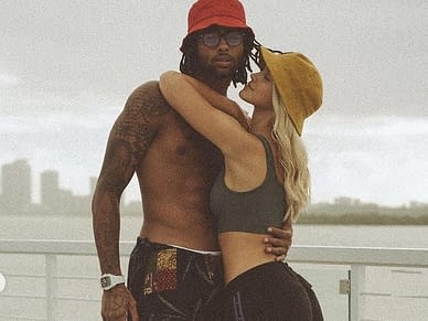 D'angelo Russell with his girlfriend Laura Ivaniukas