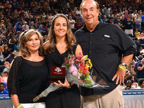 Becky Hammon with her parents