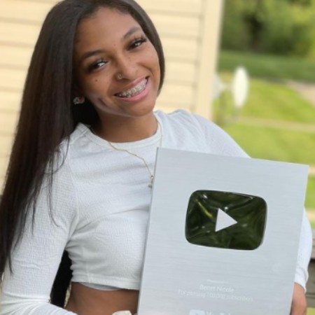 Bennet Tyson showing her silver play button