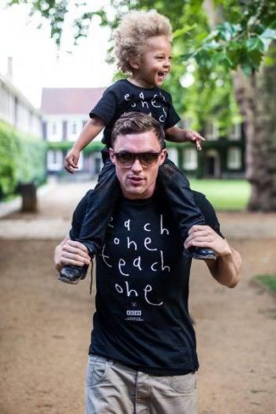 Marley Skrein with his father 