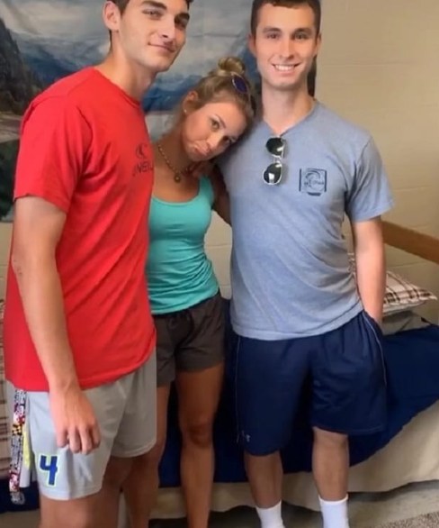Katie Feeney with her brothers