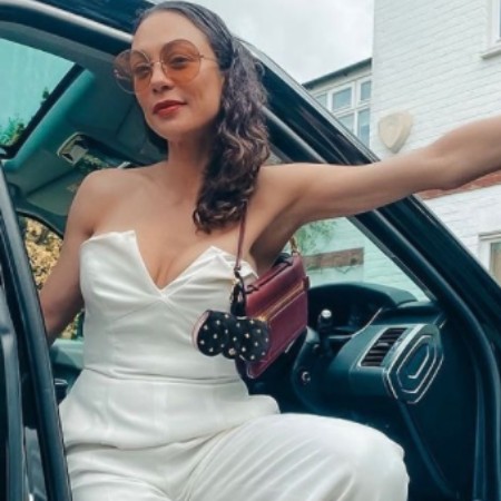 Lilly Becker posing in car
