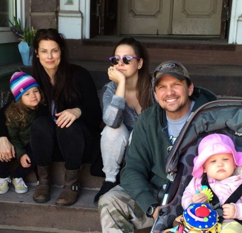 Marc Blucas with his wife and their daughters