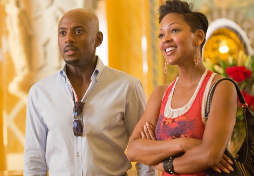 Romany Malco with his co-star, Meagan Good