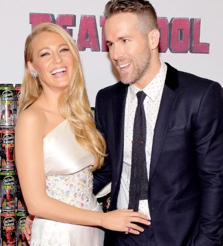 Ryan Reynolds with his wife, Blake Lively