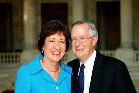 Susan Collins with her husband Thomas Daffron