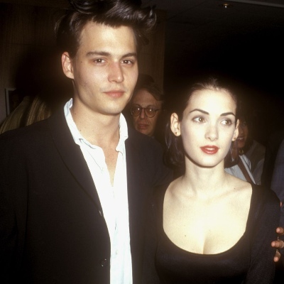 Winona Ryder with her ex-boyfriend, Johnny Depp