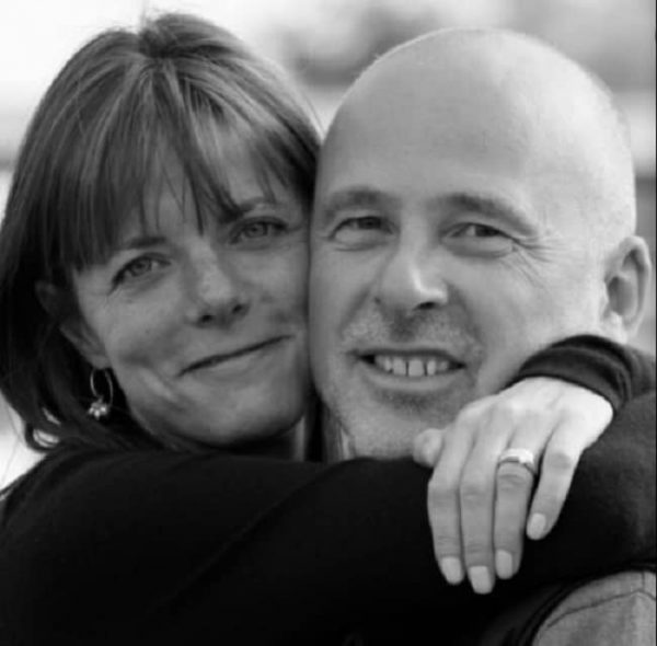Louise Lear with her husband, Ian Lear (
