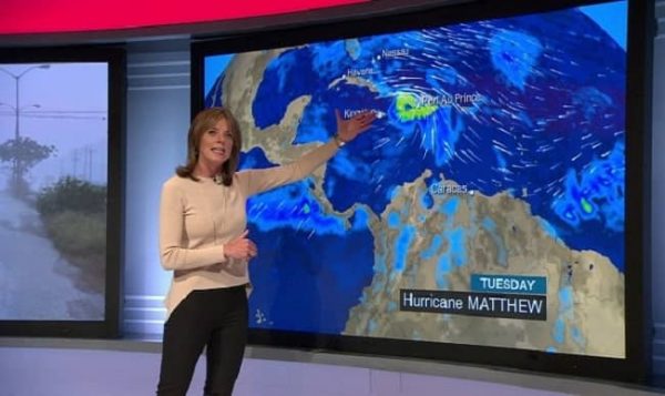  Louise Lear working as a presenter 