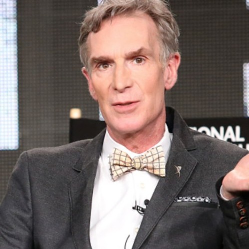 Bill Nye posing in interview