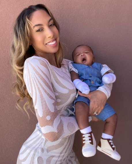 Brooke Ashley Hall with her baby