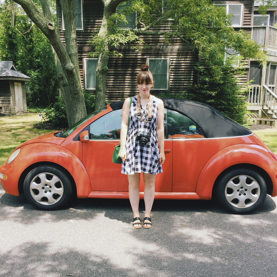 Kristina Wagner with the car
