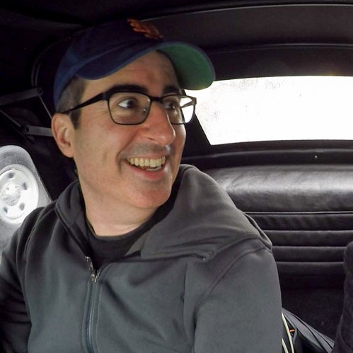 John Oliver photo inside car