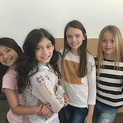 Kristina Pimenova with her friends