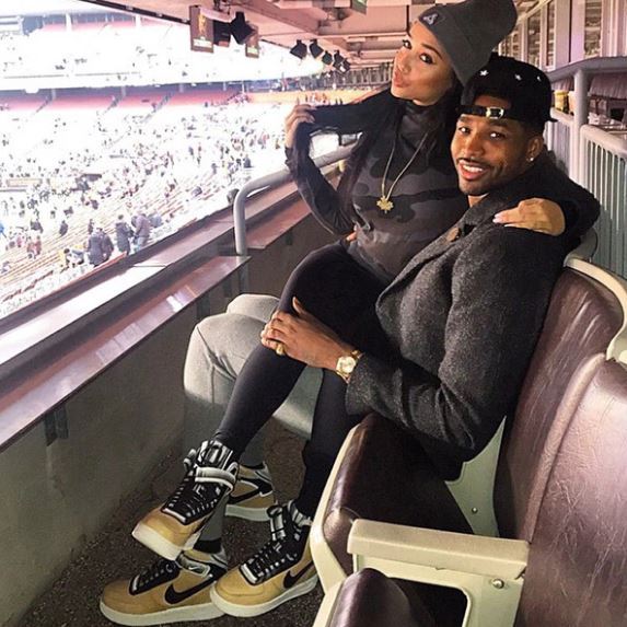Tristan Thompson with his ex-lover Jordan Craig