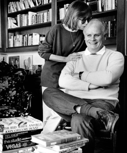 John Gregory Dunne with his wife, Joan Didion