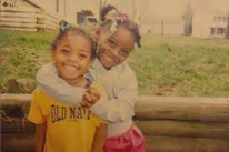 Simone Biles childhood photo with her sister 