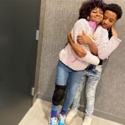 Bad Kid Mykel posing for a photo with his ex-girlfriend BadKidMaceii