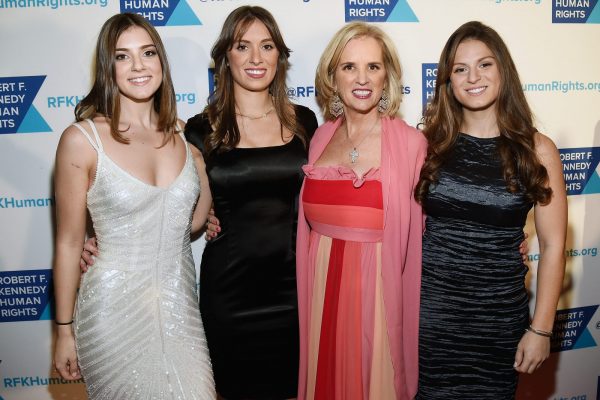 Kerry Kennedy posing for photo with her sister