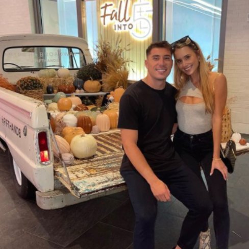 Ian Book with his girlfriend