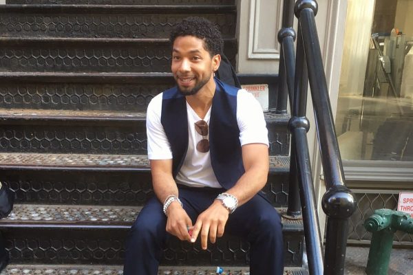 Jussie Smollett posing for the photo