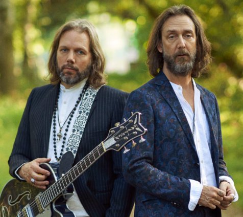 Chris Robinson with his brother