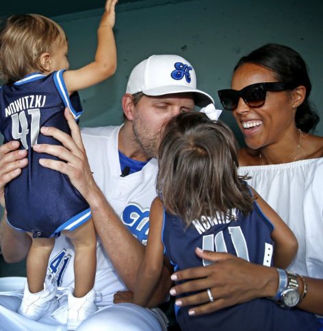 Morris Nowitzki with his family
