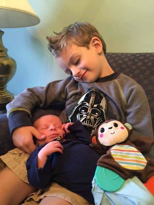 Caspian Feild with his brother