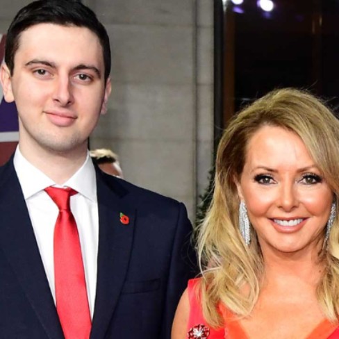 Cameron King with his mother, Carol Vorderman