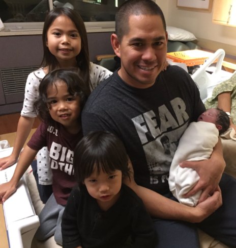 Timmy Chang with his children