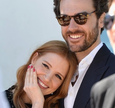 Picture of Gian Luca Passi de Preposulo with his wife, Jessica Chastain