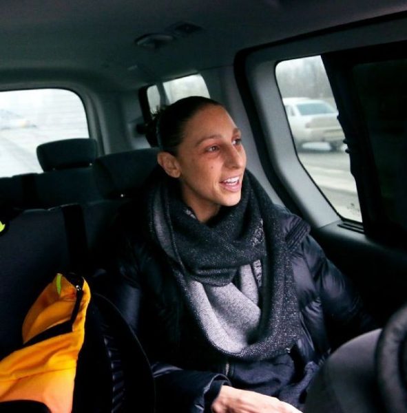 Diana Taurasi inside the car