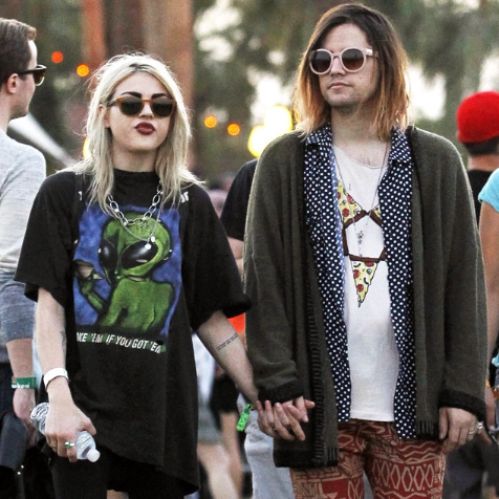 Frances Bean Cobain with her ex-husband