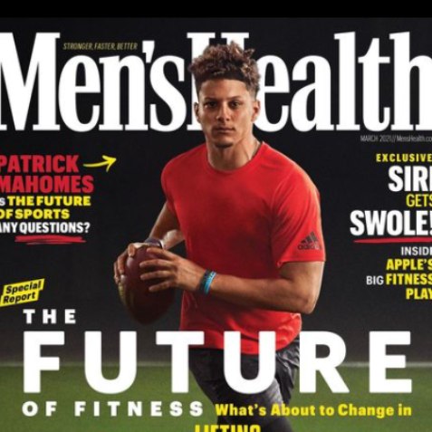 Patrick Mahomes pivture in cover
