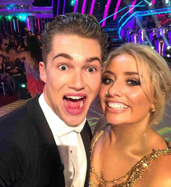 Saffron Barker with her dancing partner AJ Pritchard