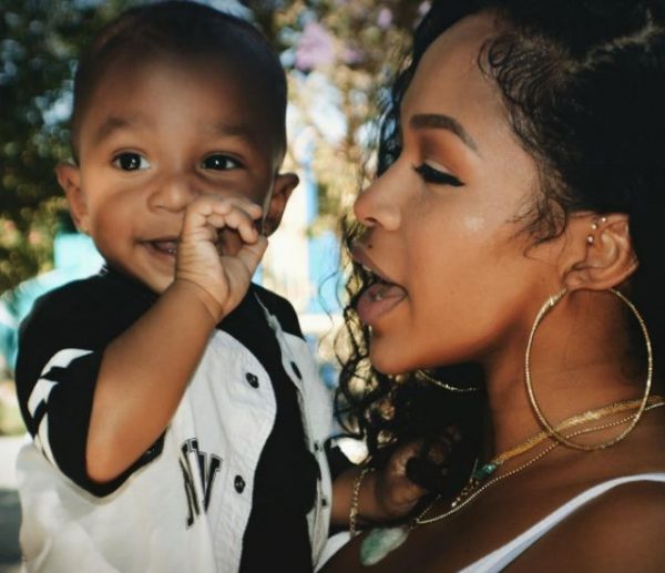 Tae Heckard with her son