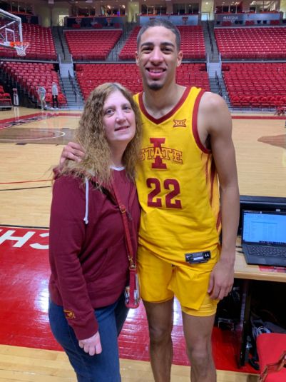 Tyrese Haliburton with his mother