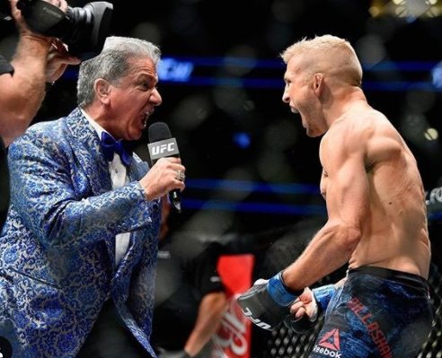 Bruce Buffer spotted while hosting