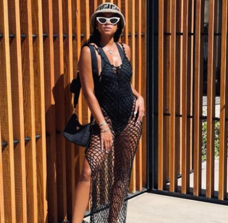 Eniko Hart posing for instagram