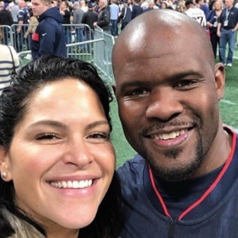 Brian Flores with his wife