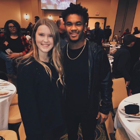 Kyler Murray with his girlfriend
