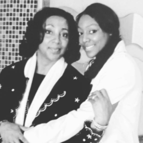 Monica Wright with her mother