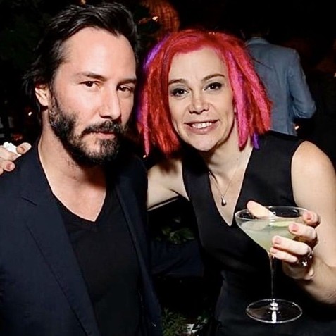 lana wachowski picture with Keanu Reeves